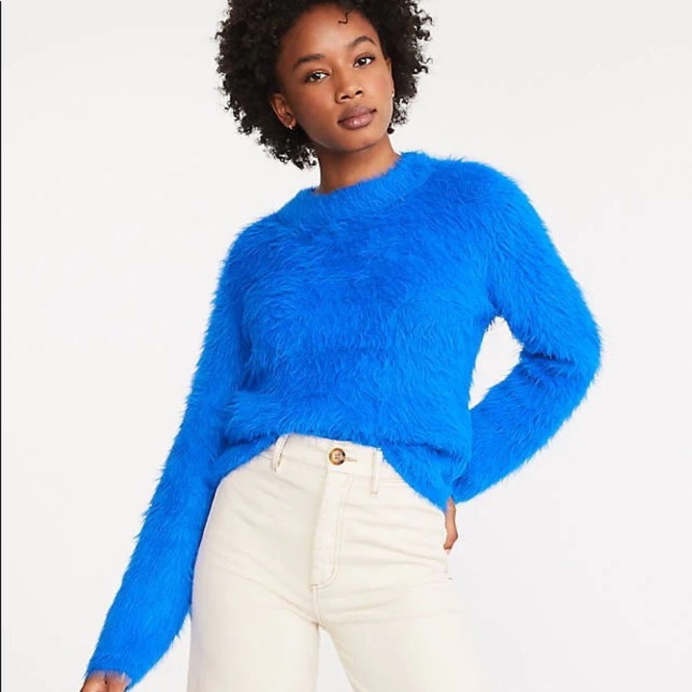 Lou & Grey Fuzzed Mock Neck Sweater